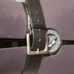 Black leather belt